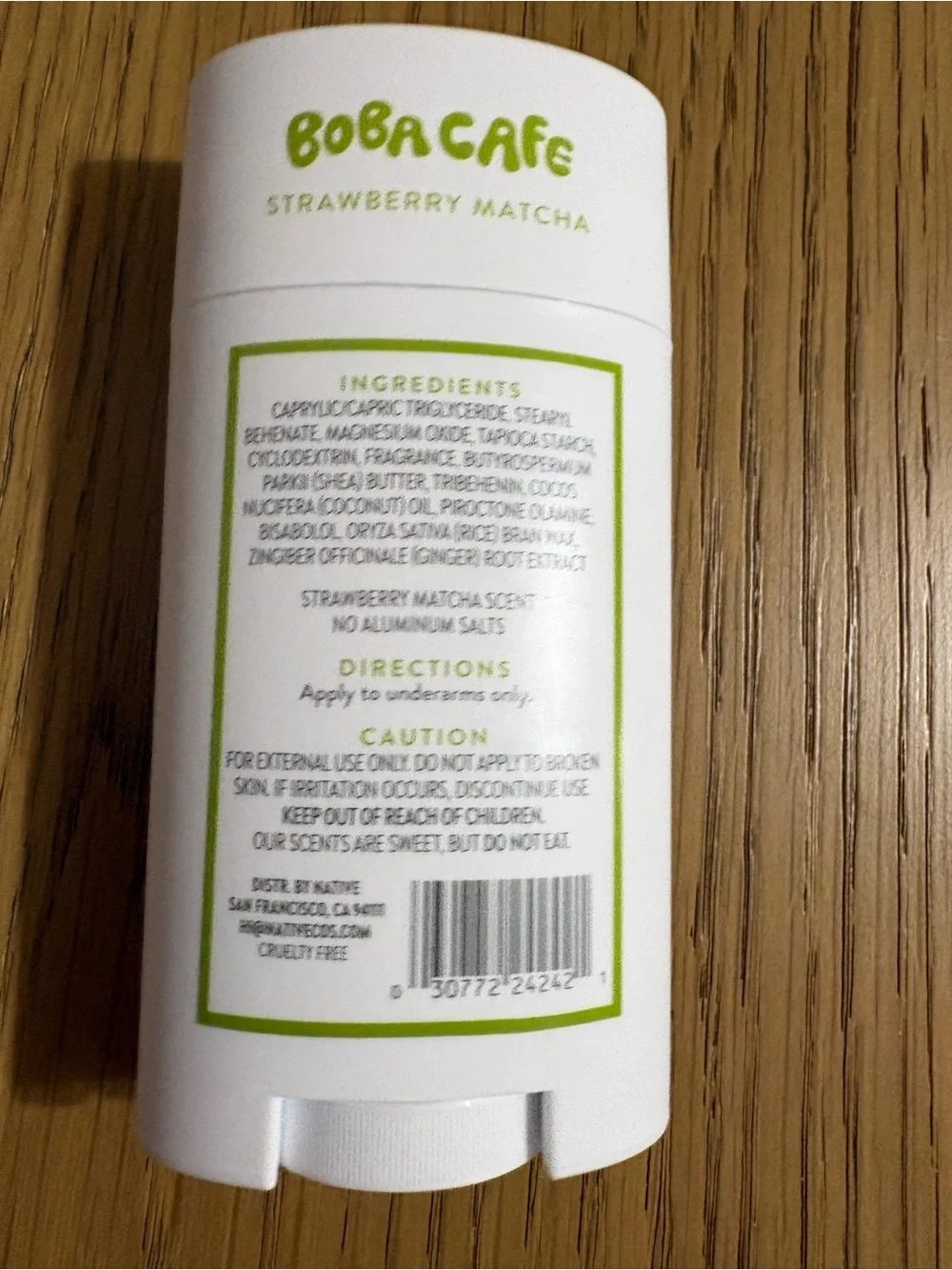 Native Deodorant Stick — White with Green & Red Accents